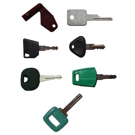 Aic Replacement Parts Ignition Key Set 7 Keys with Laser Key Fits Volvo Equipment / Construction AY-ELI80-0092